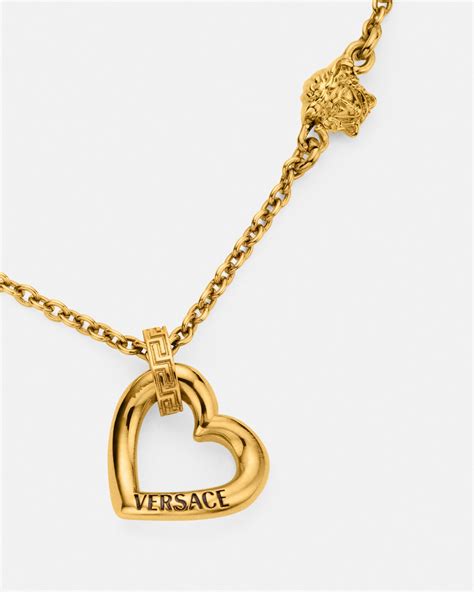 versace heart necklace|versace necklace real.